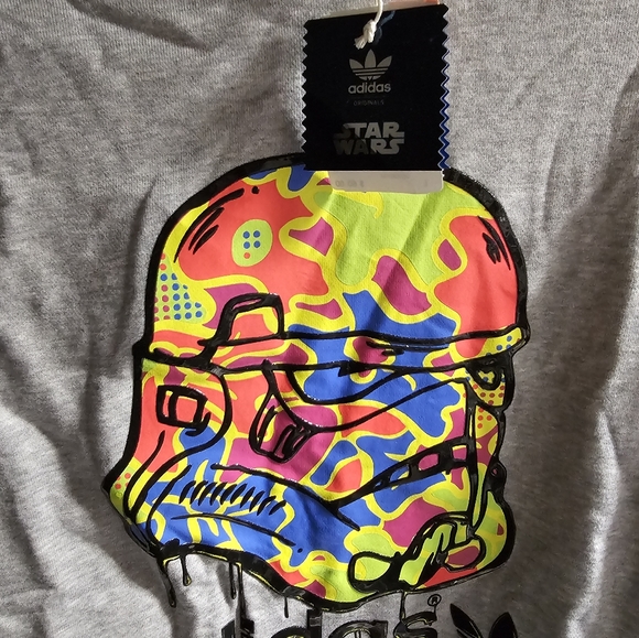 Vintage Star Wars Adidas Drip Stormtrooper Sweatshirt Size large Never Worn - Picture 4 of 5